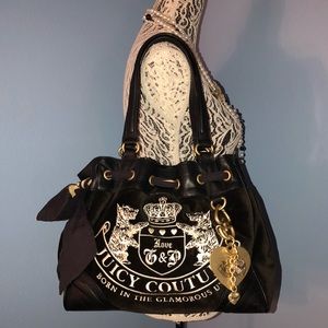 Authentic Vintage Juicy Couture Black Velvet Bag